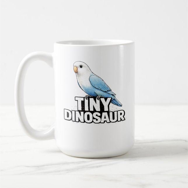 Kleine Dinosaurier-Liebhabervögel Kaffeetasse (Links)