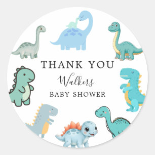 Kleine Dinosaurier Süße Babyparty Runder Aufkleber