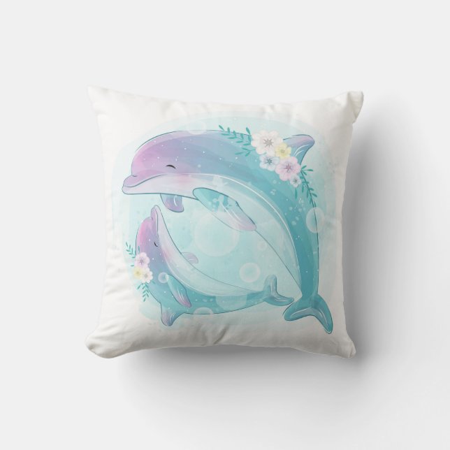 Kleine Dolphin Cushion Kissen (Vorderseite)