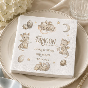 Kleine Drache Magische Babyparty Serviette