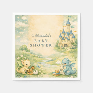 Kleine Drache Storybook Baby Shower Serviette