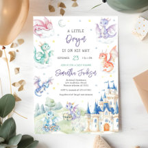 Kleine Drachen-Baby-Party-Einladung