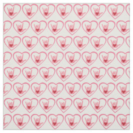 KLEINE DRUCKMASCHINEN - Pink I Liebe Sie signieren Stoff