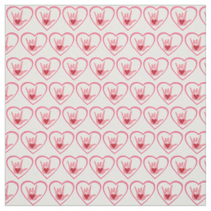 KLEINE DRUCKMASCHINEN - Pink I Liebe Sie signieren Stoff