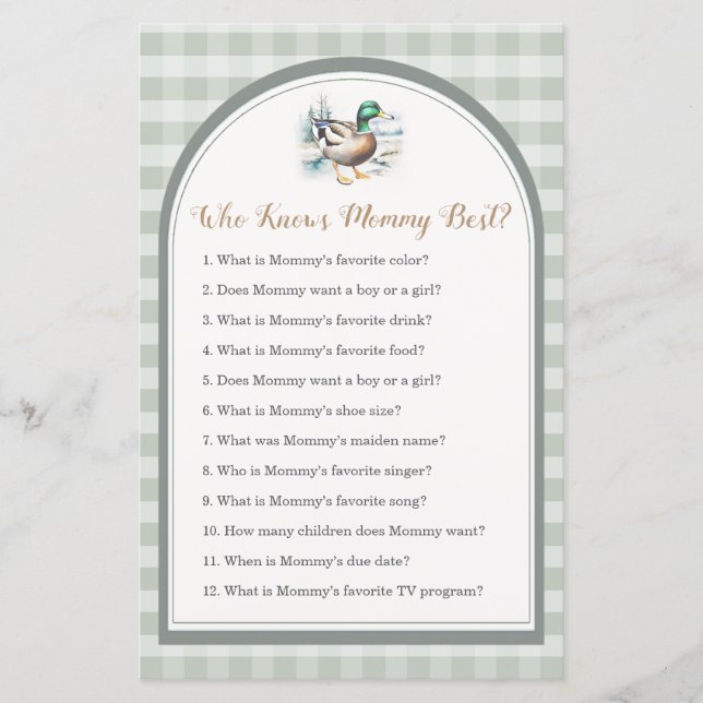 Kleine Duckling Babydusche, die Mommy Best kennen (Vorderseite)