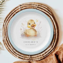 Kleine Duckling Babydusche Pappteller