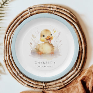 Kleine Duckling Babydusche Pappteller