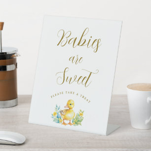 Kleine Duckling Duck Babys sind süß Sockelschild