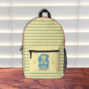 Kleine Duckling Streifen und Pawprints Kid Backpac Bedruckter Rucksack