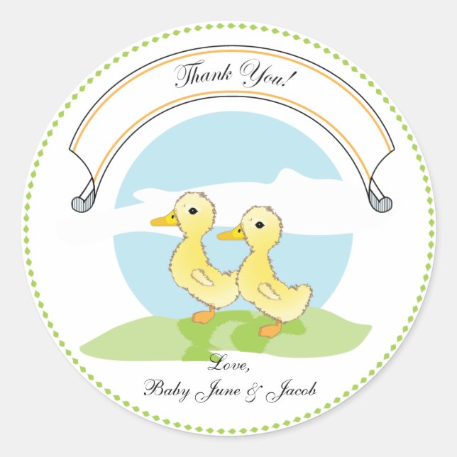 Kleine Ducklings | Twins Baby Fevor Sticker (Vorderseite)
