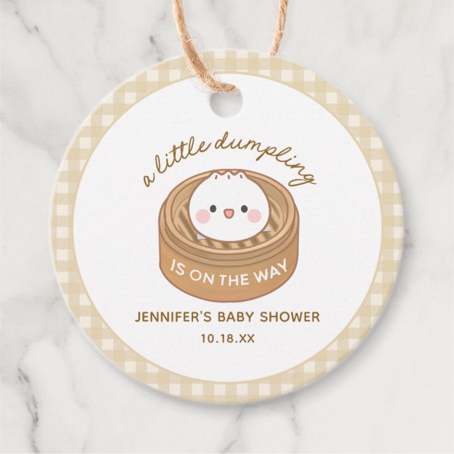 Kleine duftende Babydusche Geschenkanhänger (Vorderseite)