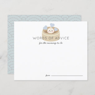 Kleine Dumpling Baby Dusche Blue Advice Card