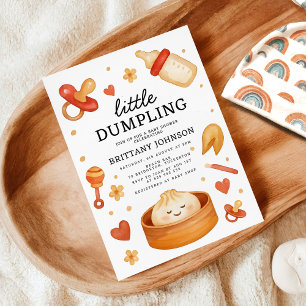 Kleine Dumpling Babydusche Einladung
