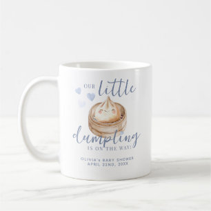 Kleine Dumpling Blue Watercolor Babydusche Kaffeetasse