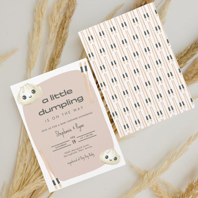 Kleine Dumpling Dim Sum Baby Dusche Einladung (Von Creator hochgeladen)