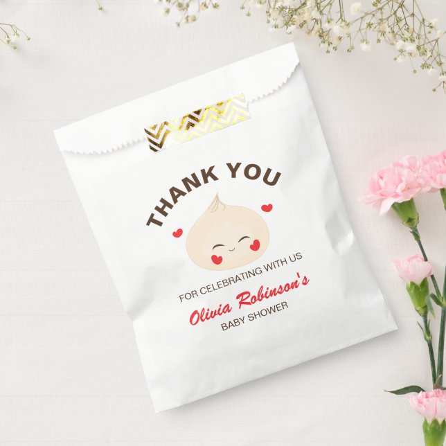 Kleine Dumpling Dim Sum Baby Dusche Geschenktütchen (Versiegelt)
