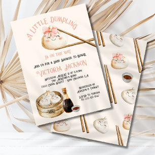 Kleine Dumpling Dim Sum Girl Babydusche Einladung