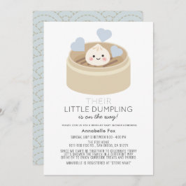Kleine Dumpling Drive-by Boy Baby Dusche Einladung