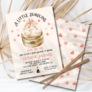 Kleine Dumpling Mommy und Babydusche Einladung