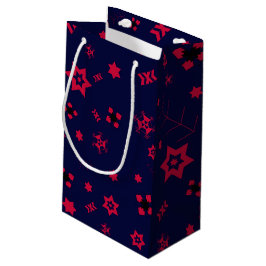 Kleine dunkelblaue und rote Geschenktasche Kleine Geschenktüte