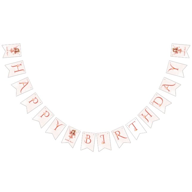 Kleine, dünne rosa Schmetterlinge jeden Alters Wimpelkette (Alle)