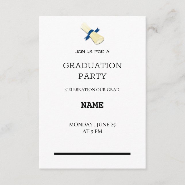 kleine einfache begleitkarte (Vorderseite)