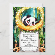 Kleine, einfache Niedliche Panda Babydusche