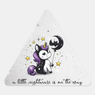 Kleine Einhorn-Babydusche Dreieckiger Aufkleber