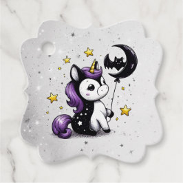 Kleine Einhorn-Babydusche Geschenkanhänger