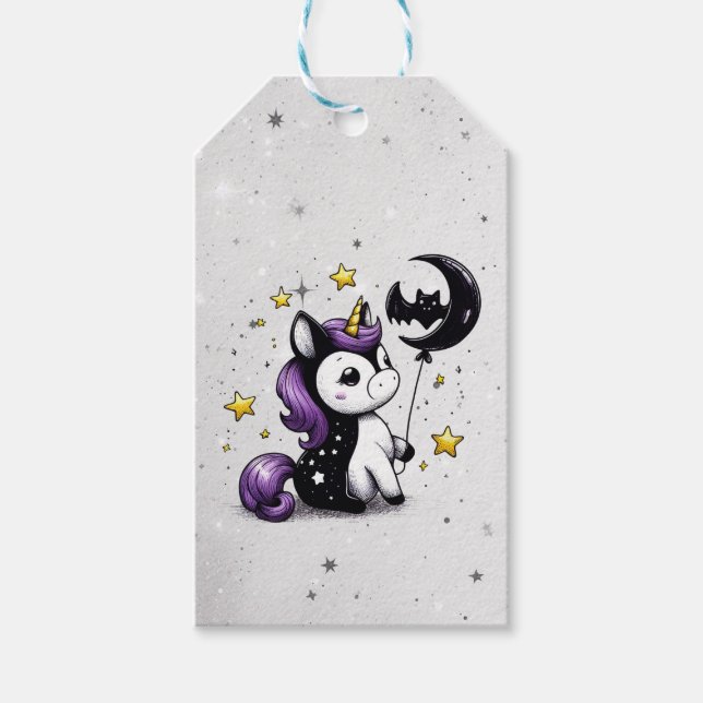 Kleine Einhorn-Babydusche Geschenkanhänger (Vorderseite)