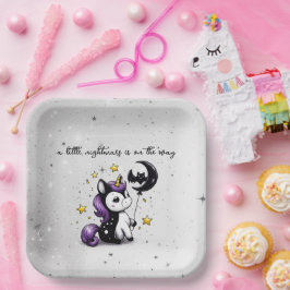 Kleine Einhorn-Babydusche Pappteller