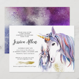 Kleine Einhorn-Kinderdusche Einladung