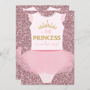 Kleine Einladung Prinzessin-Babyparty