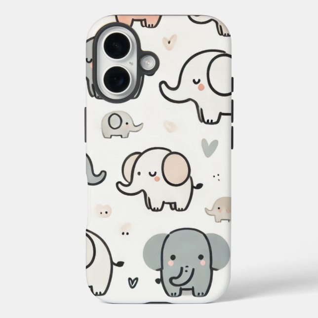 Kleine Elefanten iPhone Case (Rückseite)