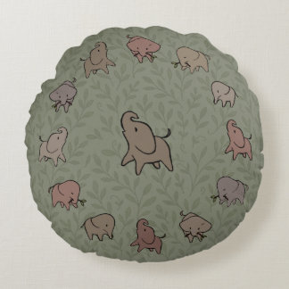 Kleine Elefanten Rundes Kissen
