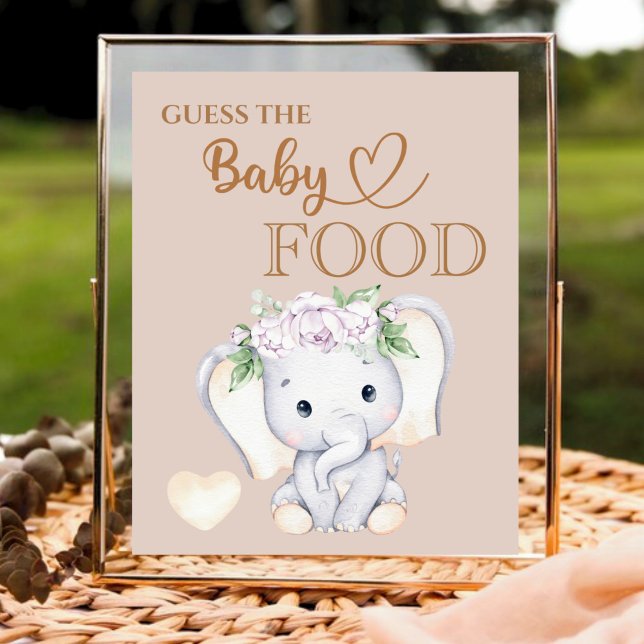 Kleine Elephant Baby Dusche Raten Sie das Baby Foo Poster (Von Creator hochgeladen)