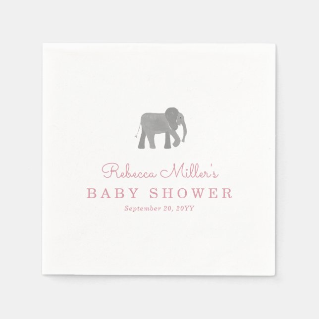 Kleine Elephant Baby Dusche Serviette (Vorderseite)
