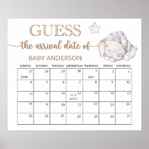 Kleine Elephant Guess Due Date Calendar
