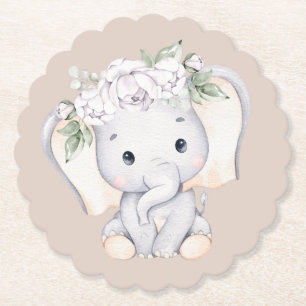 Kleine Elephant Watercolor Babydusche Untersetzer