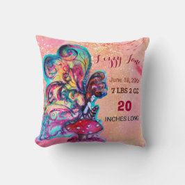 KLEINE ELF-MUSCHRÄUME BABY SHOWER Baby Birth Stats Kissen