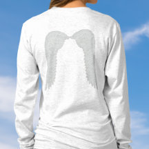 Kleine Engel Wings auf rückwärts-langen T - Shirt