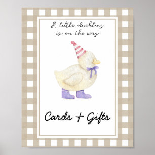Kleine Ente - Karten und Geschenke Baby Shower Poster