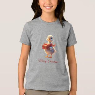 Kleine Enten-Weihnachtsfeiertag Tri-Blend Shirt