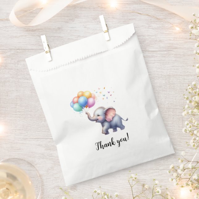 Kleine Erdnussbaby-Elefantendusche Geschenktütchen (Ausgeschnitten)