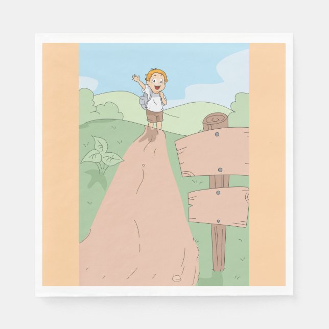 Kleine Erkundungstour Wanderabenteuer Serviette (Vorderseite)