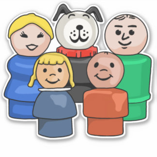 Kleine Familie Aufkleber