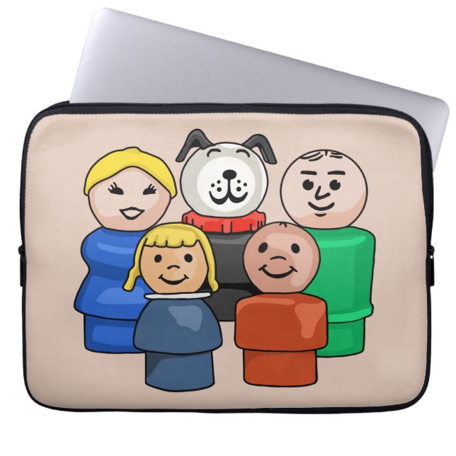Kleine Familie Laptopschutzhülle (Vorderseite)