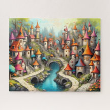 kleine Fantasy-Märchenstadt
