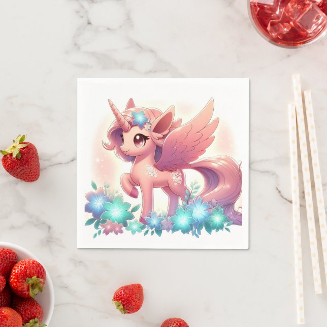 Kleine Fantasy Unicorn Kinderdusche Serviette (Beispiel)