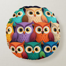 Kleine farbenfrohe Owls